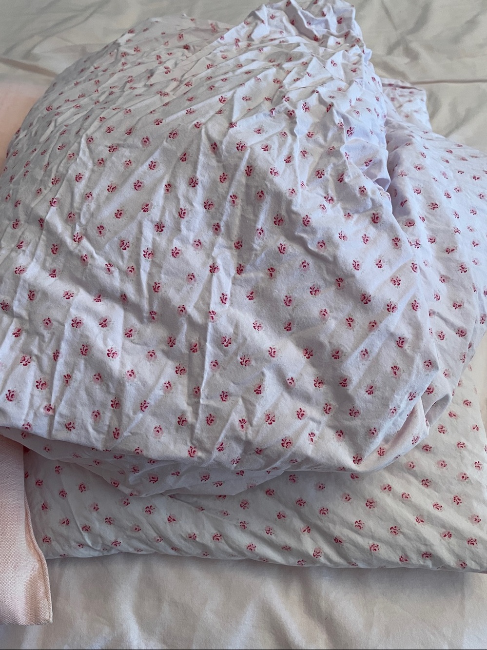 Shabby Chic Mini Roses Queen Sheet set - Picture 5 of 7